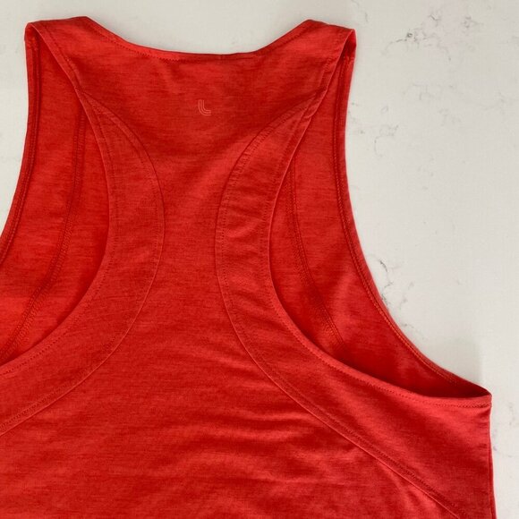 Lole Performance Wool Racer Back Hi Low Tank Top Paprika Orange Sz S NWT - Picture 8 of 13